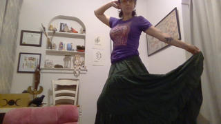 Pure Chakra Dove In Forest Green Tiered Flowing Maxi Skirt - Sustainable Bamboo Fabric - Peasant Style Skirt Review