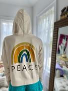 YES AND Organic Rainbow Peace Pullover Hoodie Review