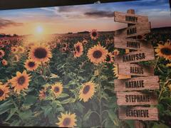 Designed By Memories Sunflower Field Name Signs Canvas Art Review