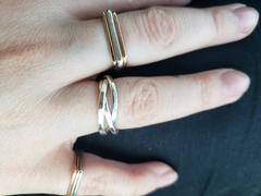 Kitty Stoykovich Designs Hammered Triple Ring in Silver Roll on Fidget Ring Review