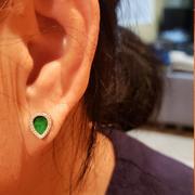 Jadeite Atelier AQUA 水 Earring Studs in Green Jade Review