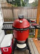 Grillscapes Kamado Joe Freestanding 18-Inch Classic Joe III Red w/ Cart, Heat Deflector, Divide & Conquer System, Tools & Air Lift Hinge - KJ23RHCI-A Review