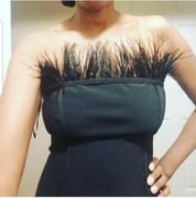 SETSOFRAN London Black Feather Strapless Bandage Dress Review