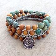 Lovepray jewelry Healing and Change, Sandalwood and African Turquoise 54 Beads Mala Bracelet Or Necklace Review