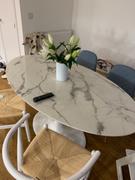LoungeLiving.co.uk Mark Harris Brittney 160cm Oval White Marble Dining Table Review