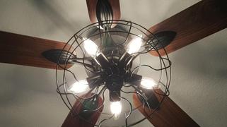 Moooni LIGHTING Industrial Cage Ceiling Fan Led Light Review