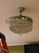 Moooni LIGHTING Awesome 42 Ceiling Fan With Chandelier Crystals For Bedroom Review