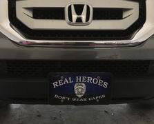 Thin Blue Line Shop Real Heroes Don't Wear Capes - Novelty Metal License Plate Review