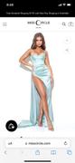 Miss Circle Vanity Mint Satin High Slit Draping Corset Gown With Crystals Review