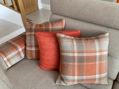 McAlister Textiles Heritage Burnt Orange + Grey Tartan Cushion Review