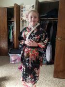 IDREAMMART Girl's Traditional Japanese Kimono Floral Silk Yukata Review