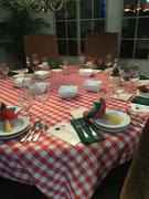 tableclothsfactory.com Buffalo Plaid Tablecloth | 108 Round | White/Red | Checkered Gingham Polyester Tablecloth Review