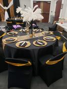 tableclothsfactory.com 5 Pack | Gold Metallic Shiny Glittered Spandex Chair Sashes Review