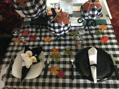 tableclothsfactory.com Buffalo Plaid Tablecloth | 60x126 Rectangular | White/Black | Checkered Polyester Tablecloth Review