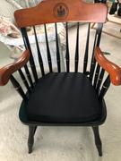 tableclothsfactory.com 2 Thick Chair Pad | Seat Padded Sponge Cushion With Poly Thread Soft Fabric Straps and Removable Zippered Cover - Black Review