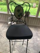 tableclothsfactory.com 2 Thick Chair Pad | Seat Padded Sponge Cushion With Poly Thread Soft Fabric Straps and Removable Zippered Cover - Black Review