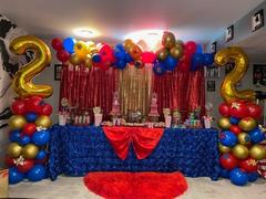 tableclothsfactory.com 90 x 156 Royal Blue Grandiose Rosette 3D Satin Rectangle Tablecloth Review