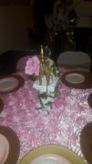 tableclothsfactory.com 72 x 72 Pink 3D Rosette Satin Square Overlay Review