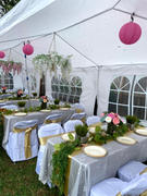tableclothsfactory.com White Polyester Folding Flat Chair Covers, Reusable or 1x Use Stain Resistant Chair Covers Review