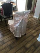 tableclothsfactory.com Rose Gold | Blush Universal Satin Chair Cover Review