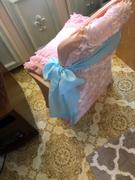 tableclothsfactory.com Blush | Rose Gold Satin Rosette Stretch Banquet Spandex Chair Cover Review