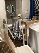 tableclothsfactory.com 120 Silver Large Rosette Round Lamour Satin Tablecloth Review