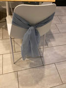 tableclothsfactory.com 1 Set Dusty Blue Chiffon Hoods With Curly Willow Chiffon Chair Sashes Review