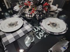 tableclothsfactory.com 4 Pack | 13 Buffalo Plaid Metal Charger Plates, Checkered Black/White Dinner Chargers Review