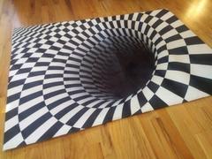 DecorZee 3D Black & White Optical Illusion Area Rug Floor Mat Review