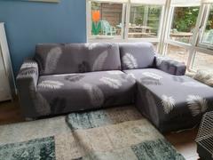 DecorZee Gray Fern / Palm Leaf Pattern Sofa Couch Cover Review