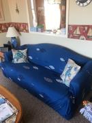 DecorZee Simple Blue Fish Pattern Sofa Couch Cover Review