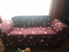 DecorZee Burgundy Cherry Blossom Pattern Sofa Couch Cover Review