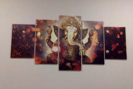 DecorZee 5-Piece Hindu Ganesha Elephant God Canvas Wall Art Review