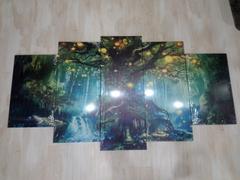 DecorZee 5-Piece Canvas Mystical Enchanted Forest Tree Wall Art Review