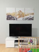 DecorZee 3-Piece Golden Mountain Landscape Canvas Wall Art Review