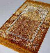 Modefa Chenille Ottoman Islamic Prayer Mat COMBO Set of 2  (Black + Blue) Review