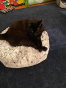 Meowingtons Snow Leopard Luxe Pouf Cat Bed Review