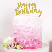 Illume Partyware Happy Birthday Gold Glitter Cake Topper - 1 Pce Review