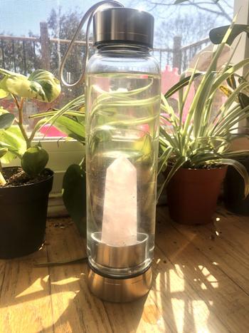 VOLTLIN Rose Quartz Crystal Point Water Bottle Review