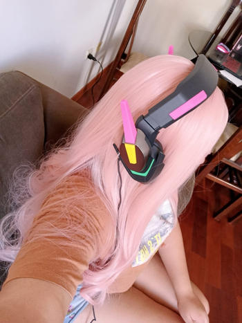 Uwowo Cosplay Hengji Wig Powder Rabbit Pinkish-orange 29cm&70cm Wavy Lolita Daily Cosplay Wig Synthetic Heat Resistant Fiber Review