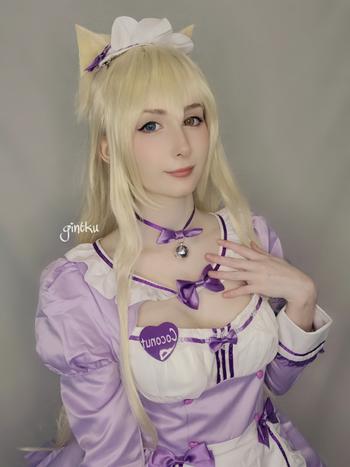 Uwowo Cosplay Uwowo Game Nekopara vol.4 Coconut Cosplay Wig and Ears 80cm Linen Long Straight hair Review