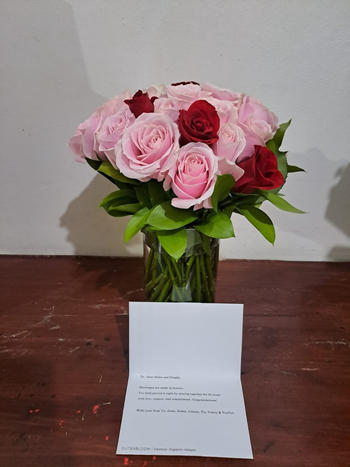 Outerbloom 2 Dozen Of Red And Pink Roses in Vase Review