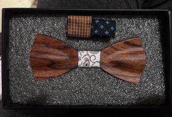 Woodgeek store The Mukherjee - Red Wooden Bow Tie Review