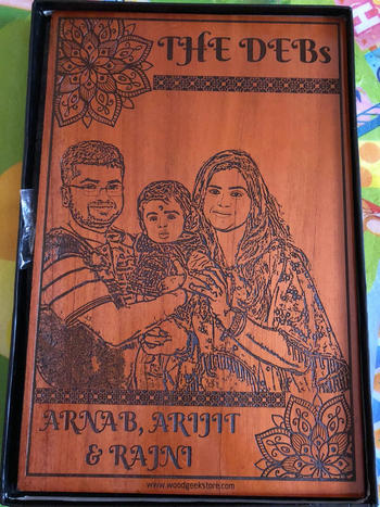Woodgeek store Family Name Custom Engraved Wooden Frame Review