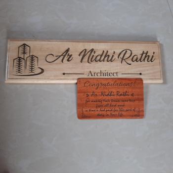 Woodgeek store Personalized Wooden Nameplate for Architects Review
