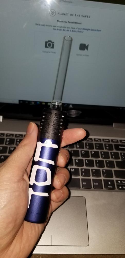Straight Glass Stem for Arizer Air, Air 2, Air SE, Air MAX, Solo, Solo 2, Solo 2 MAX, Solo 3 - Customer Photo From Daniel Wilson