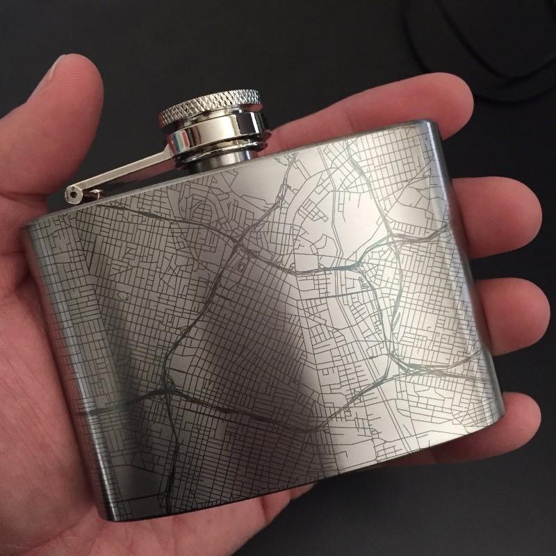 MAP OF EREBOR Engraved 8oz Black Hip Flask Great Gift Idea Inspired by Lord of the Rings Personalized! 