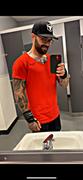 FIT ARMY CORON SLICED WIDE NECK T-SHIRT RED Review