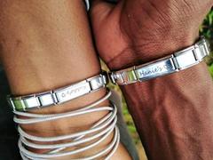 Charis Jewelry SA CB1 - Set of 2 Personalized Couples Italian Charm Bracelets, Stainless Steel Review