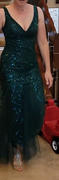 Ever-Pretty US Plus Size Double V-Neck Fishtail Sequin Maxi Evening Dress Review